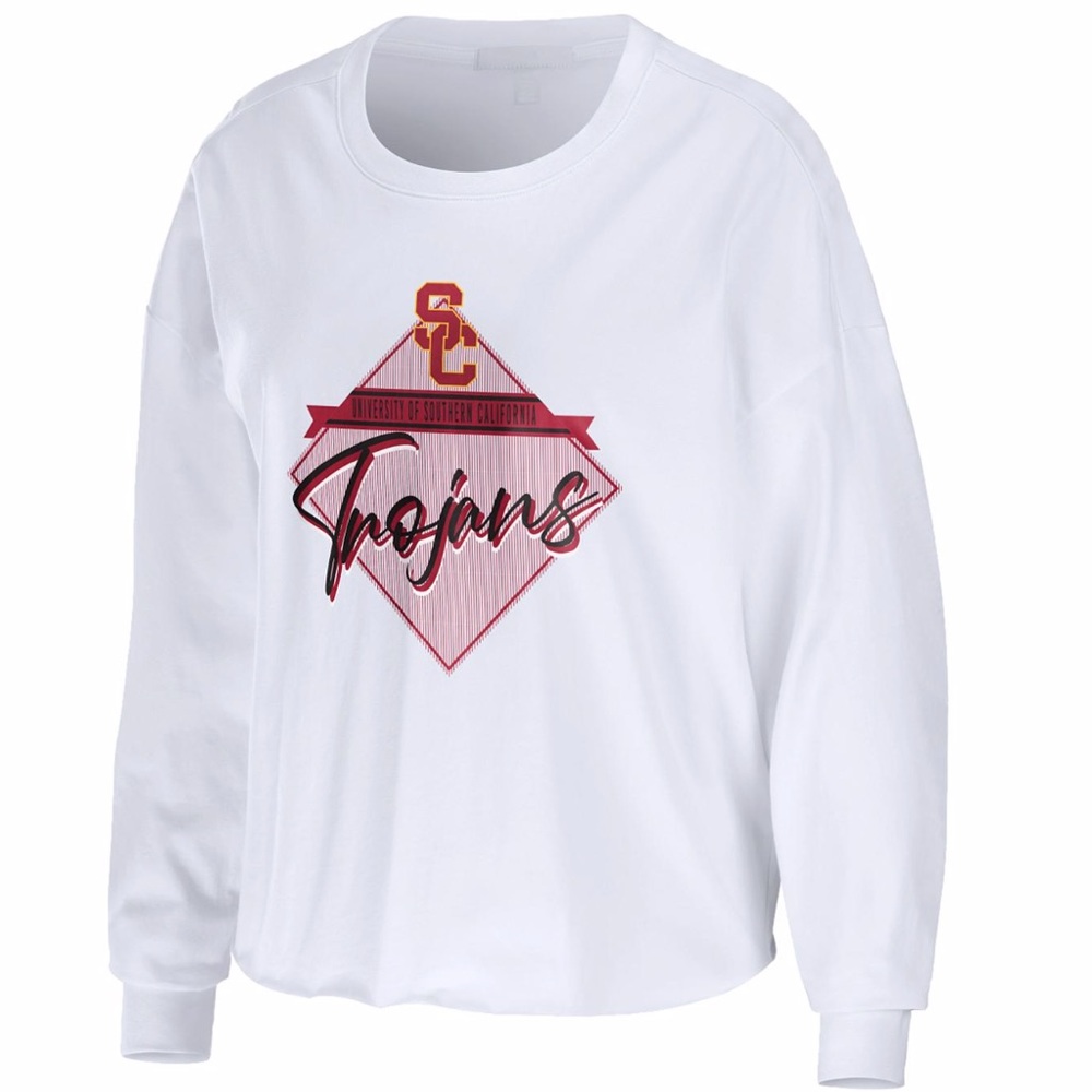 NWT USC Trojans Women’s Medium white long sleeve Tshirt